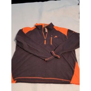 Pheasants Forever Quarter Zip ~ Mens Xl~ Brown/ Safety Orange Hunting Jacket